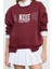 Kadın Relaxed Bisiklet Yaka Düşük Kol Uzun Slogan Baskılı Geniş Kalıp Etek Ucu Örme Sweatshirt 3