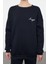 Kadın Moda Şık Bol Bisiklet Yaka Standart Kol Uzun Kalın Içi Polarlı Örme Sweatshirt 1