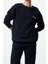Kadın Moda Şık Bol Bisiklet Yaka Standart Kol Uzun Kalın Içi Polarlı Örme Sweatshirt 2