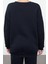 Kadın Moda Şık Bol Bisiklet Yaka Standart Kol Uzun Kalın Içi Polarlı Örme Sweatshirt 5