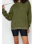 Kadın Moda Şık Oversize Kapüşonlu Düşük Kol Uzun Kalın Içi Polarlı Geniş Kalıp Basic Örme Sweatshirt 3