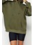 Kadın Moda Şık Oversize Kapüşonlu Düşük Kol Uzun Kalın Içi Polarlı Geniş Kalıp Basic Örme Sweatshirt 4