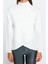 Kadın Moda Regular Dik Yaka Reglan Kol Regular Kaymak I Pamuklu Fermuar Detaylı Örme Spor Sweatshirt 5