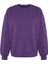 Kadın Moda Oversize Bisiklet Yaka Düşük Kol Uzun Rahat Kesim Basic Kalın Içi Polarlı Örme Sweatshirt 1