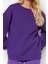 Kadın Moda Oversize Bisiklet Yaka Düşük Kol Uzun Rahat Kesim Basic Kalın Içi Polarlı Örme Sweatshirt 2