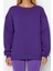 Kadın Moda Oversize Bisiklet Yaka Düşük Kol Uzun Rahat Kesim Basic Kalın Içi Polarlı Örme Sweatshirt 5
