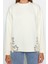 Kadın Tesettür Bisiklet Yaka Standart Kol Dantel Detaylı Dalgıç Scuba Örme Sweatshirt 1