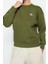 Kadın Bisiklet Yaka Standart Kol Animal Nakışlı Normal Kalıp Kalın Içi Polarlı Örme Sweatshirt 2