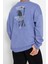 Unisex Moda Bol Bisiklet Yaka Standart Kol Standart Geniş Kesim Pamuk Eskitme Mistik Sweatshirt 3