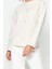 Kadın Bisiklet Yaka Düşük Kol Aksesuar Detaylı Selanik Triko Normal Kalıp Örme Sweatshirt 3