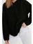 Kadın Moda Şık Bol Kapüşonlu Düşük Kol Uzun Kalın Polar ve Fermuarlı Geniş Kalıp Örme Sweatshirt 2