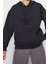 Kadın Moda Şık Bol Kapüşonlu Düşük Kol Uzun Kanguru Cepli Boyfriend Şardonlu Örme Kalın Sweatshirt 4