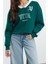 Kadın Moda Şık Oversize V Yaka Düşük Kol Crop Geniş Kalıp Crop Kalın Örme Sweatshirt 3