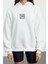 Kadın Moda Şık Bol Kapüşonlu Düşük Kol Uzun Geniş Kalıp Nakışlı Kalın Içi Polarlı Örme Sweatshirt 1