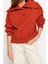 Kadın Polo Yaka Düşük Kol Kalın Içi Polarlı Normal Kalıp Triko Detaylı Örme Sweatshirt 2