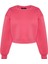 Kadın Moda Şık Crop Dik Yaka Düşük Kol Crop Rahat Kesim Crop Basic Kalın Içi Polarlı Örme Sweatshirt 1