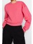 Kadın Moda Şık Crop Dik Yaka Düşük Kol Crop Rahat Kesim Crop Basic Kalın Içi Polarlı Örme Sweatshirt 2