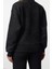 Kadın Regular Bisiklet Yaka Düşük Kol Regular Eskitme Kalın Içi Polarlı Normal Kalıp Örme Sweatshirt 5