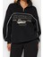 Kadın Bol Fermuarlı Yaka Düşük Kol Uzun Fermuarlı Baskılı Geniş Kalıp Kalın Polarlı Örme Sweatshirt 3