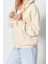 Kadın Oversize Kapüşonlu Düşük Kol Uzun Rahat Kesim Basic Fermuarlı Kalın Polarlı Örme Sweatshirt 4