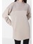 Kadın Tesettür Moda Şık Regular Dik Yaka Standart Kol Regular Örme Sweatshirt Tunik 2