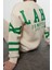 Kadın Büyük Beden Oversize Bisiklet Yaka Düşük Kol Genilş Kalıp Sırtı Baskılı Polar Kalın Sweatshirt 2