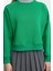 Kadın Moda Şık Regular Bisiklet Yaka Düşük Kol Regular Nervür Detaylı Normal Kalıp Örme Sweatshirt 1