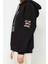 Kadın Moda Bol Kapüşonlu Düşük Kol Uzun Kalın Içi Polarlı Uzay Baskılı Geniş Kesim Örme Sweatshirt 4