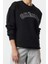 Kadın Oversize Bisiklet Yaka Düşük Kol Uzun Kalın Polarlı Rahat Kesim Slogan Nakışlı Örme Sweatshirt 2