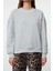 Kadın Moda Şık Regular Bisiklet Yaka Düşük Kol Regular Nakışlı Sweatshirt 1
