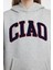 Kadın Bol Kapüşonlu Düşük Kol Uzun Kalın Içi Polarlı Sloganlı Geniş Kesim Örme Sweatshirt 4