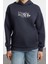 Kadın Moda Şık Bol Kapüşonlu Düşük Kol Uzun Ön Arka Baskılı Geniş Kalıp Örme Sweatshirt 1
