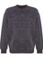 Kadın Regular Bisiklet Yaka Düşük Kol Regular Eskitme Kalın Içi Polarlı Inci Detaylı Örme Sweatshirt 1
