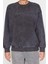 Kadın Regular Bisiklet Yaka Düşük Kol Regular Eskitme Kalın Içi Polarlı Inci Detaylı Örme Sweatshirt 5