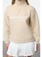 Kadın Bol Fermuarlı Yaka Düşük Kol Uzun Normal Kalıp Sloganlı Fermuarlı Kalın Içi Polarlı Sweatshirt 1