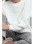 Kadın Bol Bisiklet Yaka Düşük Kol Uzun Slogan Nakışlı Geniş Kalıp Kalın Içi Polarlı Örme Sweatshirt 2