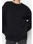 Kadın Moda Şık Oversize Bisiklet Yaka Düşük Kol Uzun Bol Kesim Kalın Içi Polarlı Örme Sweatshirt 3