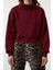 Kadın Fitted Fermuarlı Yaka Düşük Kol Crop Rahat Kesim Crop Fermuarlı Kalın Polarlı Örme Sweatshirt 1
