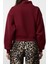 Kadın Fitted Fermuarlı Yaka Düşük Kol Crop Rahat Kesim Crop Fermuarlı Kalın Polarlı Örme Sweatshirt 5
