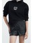 Kadın Fermuarlı Yaka Standart Nakışlı Normal Kalıp Kalın Polarlı Fermuarlı Yaka Örme Sweatshirt 3