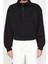 Kadın Fitted Fermuarlı Yaka Crop Rahat Kesim Crop Basic Fermuarlı Kalın Polarlı Örme Sweatshirt 1