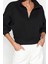 Kadın Fitted Fermuarlı Yaka Crop Rahat Kesim Crop Basic Fermuarlı Kalın Polarlı Örme Sweatshirt 2