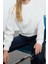 Kadın Bisiklet Yaka Düşük Kol Kalın Içi Polarlı Dikiş Detaylı Normal Kalıp Örme Sweatshirt 3