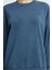 Kadın Moda Şık Oversize Bisiklet Yaka Düşük Kol Uzun Yıkamalı Rahat Kesim Basic Örme Sweatshirt 3