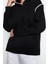 Kadın Moda Şık Regular Kapüşonlu Düşük Kol Regular Kroşeta Detaylı Kalın Içi Polarlı Örme Sweatshirt 2