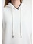 Kadın Moda Şık Regular Kapüşonlu Düşük Kol Regular Kroşeta Detaylı Kalın Içi Polarlı Örme Sweatshirt 4