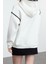 Kadın Moda Şık Regular Kapüşonlu Düşük Kol Regular Kroşeta Detaylı Kalın Içi Polarlı Örme Sweatshirt 5