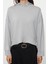 Kadın Kapüşonlu Düşük Kol Dikiş Detaylı Normal Kesim Yumuşak Tuşeli Örme Sweatshirt 1