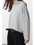 Kadın Kapüşonlu Düşük Kol Dikiş Detaylı Normal Kesim Yumuşak Tuşeli Örme Sweatshirt 2