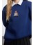 Kadın Moda Şık Relaxed Bisiklet Yaka Düşük Kol Regular Rahat Kalıp Nakışlı Kalın Örme Sweatshirt 2